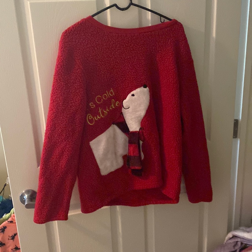 Polar Bear Fuzzy Pullover